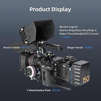 Amazon.com : Nitze V Mount Battery Plate with 8V/3A DC, 14.8